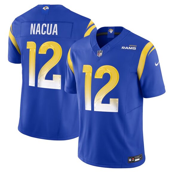 Mens Youths Kids Womens Puka Nacua Royal Vapor Stitched Jersey